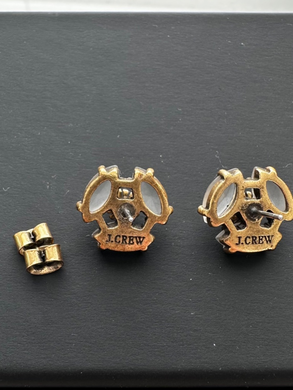 J. Crew antique gold flower earrings - Picture 2 of 2